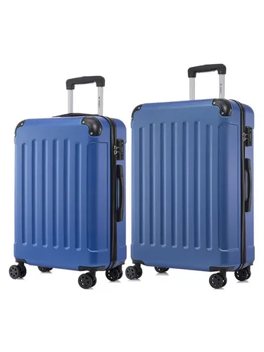YONSLY Kofferset Premium Hartschalen-Reiseset aus ABS mit robustem YKK-Reißverschluss, 4 Rollen, (Reisekoffer-Set, 2 tlg., L-XL-Set), TSA-Schloss, 360°-Doppelrollen und austauschbaren Rollen und Griffen