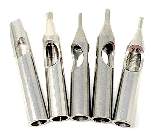 INKgrafiX® Edelstahl Tattoo Spitze - TIP - Studio Profi DE - Mehrwegspitze Tips - Studio Profi (3Rund)