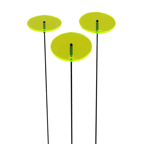 Stück SUNPLAY Sonnenfänger Ø 7 cm Suncatcher Gartenstecker Scheiben GRÜN 3