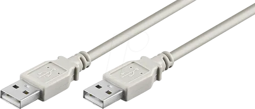 USB 2.0 Kabel A Stecker > A Stecker 1.8m - HiSpeed grau, ideal für zuverlässige Datenübertragung und vielseitige Anwendungen