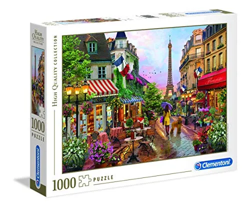 Clementoni 39482 Blumen in Paris Puzzle 1000 Teile, Geschicklichkeitsspiel für die ganze Familie, buntes Legespiel, Erwachsenenpuzzle ab 14 Jahren Mehrfarben