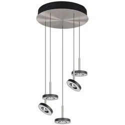 Produktbild Trio Leuchten Led-Hängeleuchte Guano, Schwarz, Nickel, Metall, F, 200 cm, schwenkbar, Lampen & Leuchten, Innenbeleuchtung, Leuchten nach Räumen, Esstischlampen
