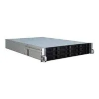 Inter-Tech 2U-2412 Rack Server-Gehäuse - Kompaktes 2U Rack-Gehäuse mit Platz für bis zu 12 Hot-Swap-Laufwerke und 4 integrierten 80-mm-Lüftern für effiziente Kühlung. Ideal für flexible Storage-Lösungen.
