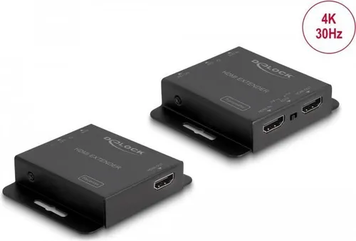 Delock HDMI Extender Set über CAT 6 - bis zu 70 m - A/V-Repeater für Video, Audio und Infrarot, ideal für lange Distanzen bis 70 m, sorgt für eine hochwertige Signalübertragung.