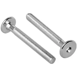 Prima-Online Schraube Flachkopfschrauben Möbelschrauben Möbelverbinder M6 ISK 4mm Typ KF 55 mm