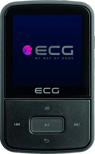 ECG PMP 30 8GB Black MP3/MP4-Player – Speicher 8 GB; 30 Vorwahlen für FM-Sender; MP3 von der Micro SD-Karte; Diktiergerät; Sportclip; Tastensperre; USB 2.0; In-Ear-Kopfhörer der Prämienreihe Schwarz