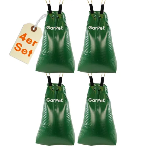 4x Baumbewässerungssack - Effiziente Bewässerung für gesunde Bäume - Pflanzenzubehör für eine ressourcenschonende Tröpfchenbewässerung, ideal für junge und ältere Bäume, sorgt für konstante Feuchtigkeit über mehrere Tage.