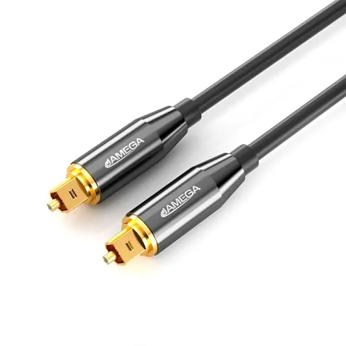 JAMEGA - 1m Toslink Kabel Digitalkabel Premium Qualität | Optisches Kabel Digital Audiokabel LWL DTS SPDIF kompatibel mit Soundbar, Stereoanlage, Heimkino, Heimkino, PS5, PS4, XBOX uvm.