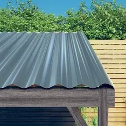vidaXL Deckenplatten Dachpaneele 36 Stk. Verzinkter Stahl Grau 60x36 cm - Baumaterial, langlebige verzinkte Stahlplatten in elegantem Grau, ideal für Renovierungen und moderne Innenräume.