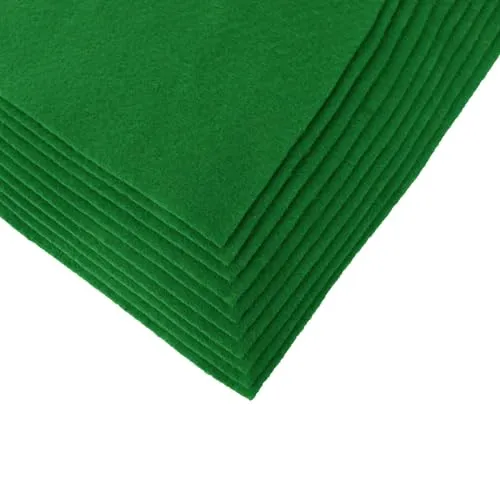 Bastelfilz Bögen 10er-Pack flex Filz DIN A4, Stärke 1,5-2mm, Filzplatte, 29 Farben, Farbe:dunkelgrün