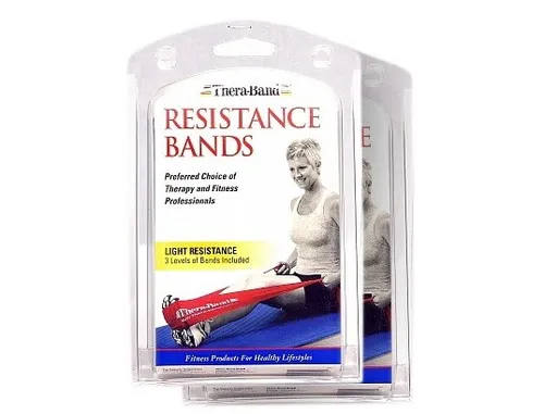 Produktbild Thera-Band Kombi-Pack schwer, blau/schwarz, 2x1,50m Fitnessband Übungsband