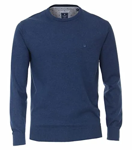 Redmond Pullover Uni 12 blau XXL - Pullover für Herren aus 100% Baumwolle, normale Passform und Rundhalsausschnitt für angenehmen Tragekomfort und vielseitige Kombinationsmöglichkeiten.