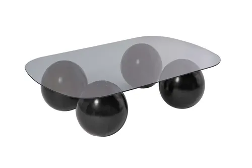 Stylischer Couchtisch Schwarz Grau mit Glasplatte - Moderner Couchtisch aus 100 % gehärtetem Glas, ideal für Ihr Wohnzimmer. Mit seinen kompakten Maßen passt er perfekt in jede Ecke und bietet eine elegante Ablagefläche.