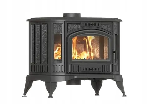 Kratki K9 ECO RR150 Gusseisen Kaminofen 8 kW - Kaminöfen mit 8 kW Heizleistung, ideal für Flächen von 85 bis 125 m². Gusseisen mit Vermiculit-Auskleidung sorgt für hohe Effizienz und saubere Verbrennung.