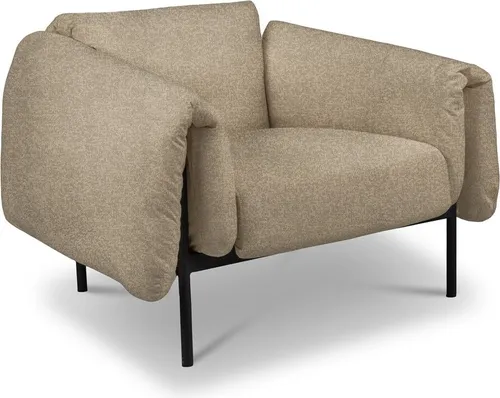 Natur24 Loungesessel Beige - Wetterfester Outdoor-Sessel mit bequemer Polsterung. Ideal für Terrasse und Garten, bietet er Komfort und Stil. UV-beständig und pflegeleicht – für entspannte Stunden im Freien.