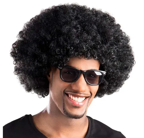 Boland Kunsthaarperücke Perücke Afro Groove schwarz in schwarz von Boland