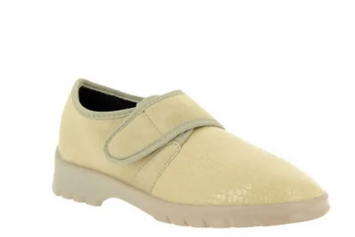 VAROMED Strasbourg Stretch Klettschuh - Halbschuhe mit Klettverschluss, ideal für druckempfindliche Füße, bieten flexible Anpassbarkeit und optimale Entlastung dank weicher Materialien und orthopädisch anpassbarer Sohle.