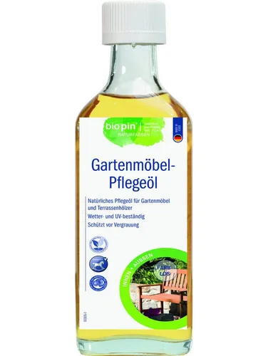 Bio Pin Holzöl Biopin Naturfarben Gartenmöbel-Pflegeöl 250 ml