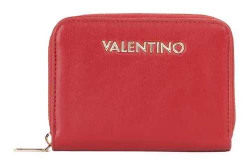 VALENTINO BAGS Zip Around Geldbörse in Rot - Elegante Zip Around Geldbörse aus hochwertigem Polyurethan. Mit 4 Kartenfächern und praktischem Reißverschluss für sicheres Verstauen. Ideal für den täglichen Gebrauch.