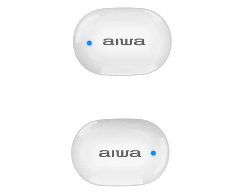 Aiwa Auriculares Micro EBTW-150WT Blanco - Kopfhörer mit Bluetooth und Touch-Steuerung, inklusive Ladeetui und LED-Display für eine benutzerfreundliche Erfahrung.