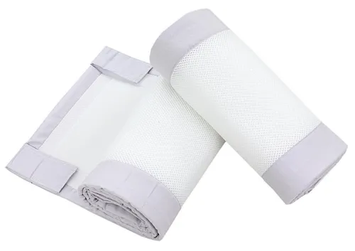 TupTam Bettnestchen 3D Mesh für Babybett - Nestchen aus atmungsaktivem 3D Mesh für optimale Luftzirkulation, schützt vor Einklemmen und dekoriert das Babyzimmer. Erhältlich in verschiedenen Farben und Designs.