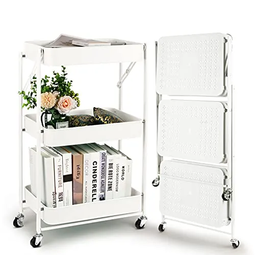 Todeco Klappbarer Rollwagen mit 3 Ebenen