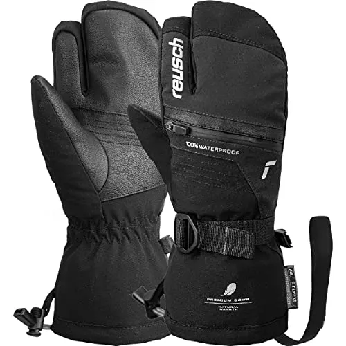 Reusch Lando R-TEX XT Junior Lobster Winterhandschuhe - Skihandschuhe für Kinder, sehr warm, wasserdicht und atmungsaktiv. Ideal für kalte Wintertage mit zusätzlichen Heizkissen-Taschen für extra Wärme.