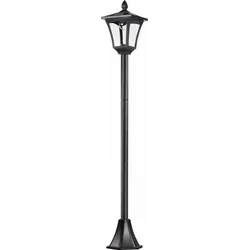 Outsunny LED Gartenleuchte - stilvolle Wegleuchte mit 40 Lumen - Lampen für den Außenbereich, elegante schwarze Edelstahl-Optik, solarbetrieben, mit einer Leuchtdauer von bis zu 6 Stunden für eine sichere Ausleuchtung Ihrer Wege.