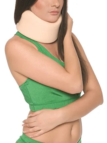 Hals-Wirbel-Bandage Hals-Krause Fixierung Klettverschluss Nacken-Stütze Bandage 1001 beige 2