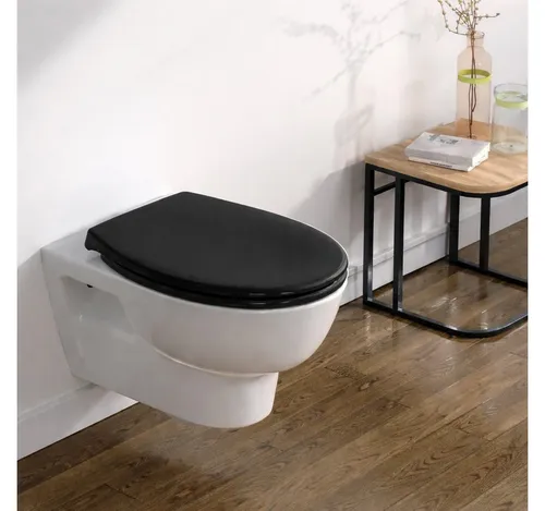 Euroshowers WC-Sitz Soft Touch Soft-Close Schwarz