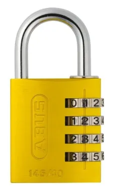 ABUS Zahlenschloss 145 Farbe: Gelb|Größe: 145/40