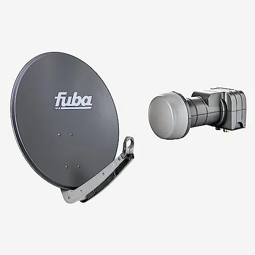 Fuba Sat Anlage 2 Teilnehmer - Komplettset für HDTV und UHD 4K/8K - Hochwertige SAT-Antenne für 2 Teilnehmer, inklusive Fuba DAA 650 A Schüssel und DEK 217 Twin LNB. Exzellente Empfangsqualität und einfache Montage für alle aktuellen Technologien.