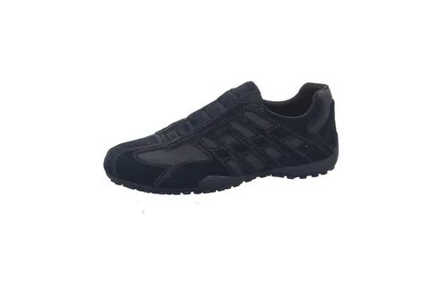 Geox Herren Sneaker Low U Snake Original A - Herren-Sneaker mit strapazierfähigem Obermaterial aus Lederimitat und Veloursleder, atmungsaktiver RESPIRA-Membran und herausnehmbarer Einlegesohle für individuellen Komfort.