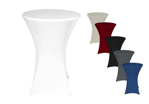 TexDeko Stehtischhusse Stretch Husse für Bistrotisch mit verstärkten Fußtaschen, strapazierfähig, waschbar, bügelfrei