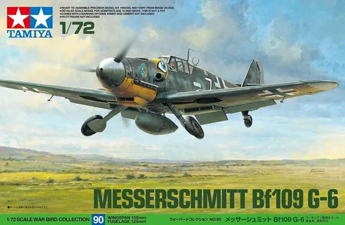 Tamiya Messerschmitt Me 109 G-6 (TAM 60790) - Modellbausatz der Messerschmitt Me 109 G-6, detailgetreu und ideal für Modellbau-Enthusiasten, die Geschichte hautnah erleben möchten.