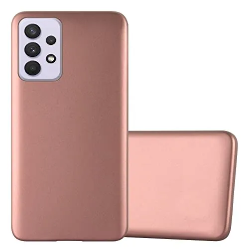 Cadorabo Hülle kompatibel mit Samsung Galaxy A33 5G Schutzhülle TPU Silikon Case Metallic Design Slim Kratzfest Weiche Gummi mit Rundumschutz Case Hülle für Galaxy A33 5G in Rosa