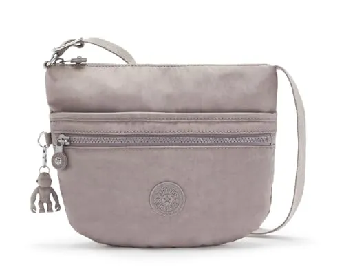 Kipling Basic Eyes Wide Open Arto S Small Crossbody Umhängetasche - Damen Umhängetasche in Grau, verstellbar und ideal für den Alltag – der perfekte Begleiter für Freizeitaktivitäten.