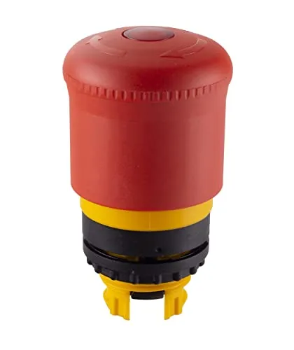 Eaton M22 Not-Halt/Aus-Taste mit Hintergrundbeleuchtung - Fehlerstromschutz (RCD), drehentriegelbar, beleuchtet und ideal für sichere Maschinenbedienung.