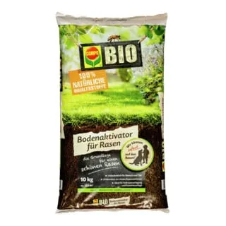 COMPO BIO Bodenaktivator für Rasen, 10 kg - Organisch-mineralischer Dünger für gesunden Rasen, verbessert die Bodenfruchtbarkeit und ist unbedenklich für Mensch und Tier. Ideal für nachhaltige Gartenpflege.