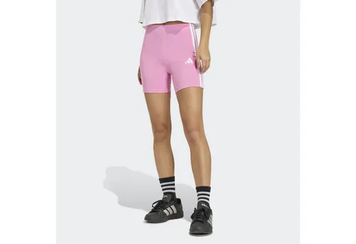 adidas Sportswear Trainingstights ESSENTIALS 3-STREIFEN HIGH WAISTED - Kurze Leggings mit mittelhohem Bund aus weichem, elastischem Material für optimale Bewegungsfreiheit. Die legendären 3-Streifen sorgen für einen sportlichen Look, ideal für dein Training oder lässige Outfits.