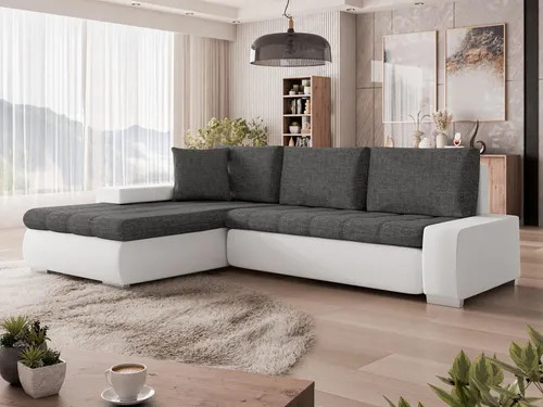 Mirjan24 Ecksofa in Weiß, 5-Sitzer L-Form in weiß von Mirjan24