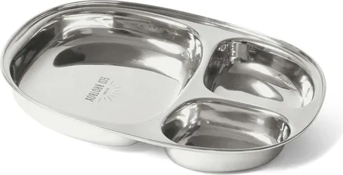 ECO Brotbox - Thali Teller - Edelstahl Teller mit Unterteilung