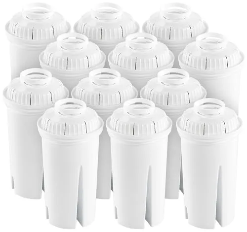 Rosenstein & Söhne Wasserfilter Kartusche: 12er-Set runde Filterkartuschen, passend für Brita Classic (Wasserfilter-Ersatzkartusche, Brita, Filterpatronen für, Kaffeemaschine)