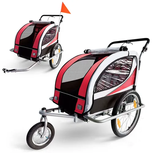 SAMAX 360° drehbarer Fahrradanhänger 2in1 Jogger von SAMAX