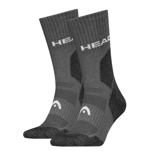 HEAD Hiking All Climates Crew Wander Outdoor Socken 2P | 39/42 | Grey