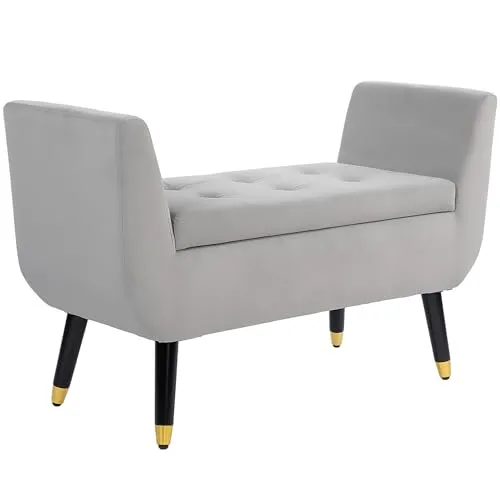 HOMCOM Sitzbank mit Stauraum und Armlehnen von HOMCOM