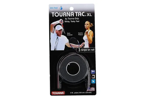 Tourna Grip Europe GbR Griffband Overgrip Tac XL 0.55mm schwarz 3er