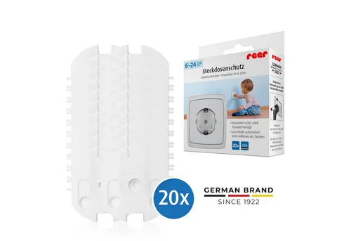 Reer 20er-Pack Steckdosenschutz schraubbar 6222927 von Reer
