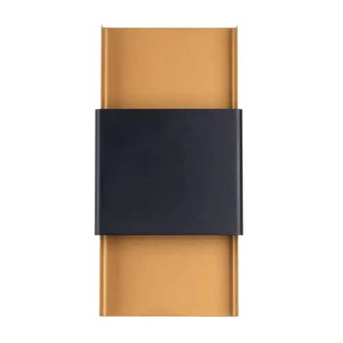 Wandlampe DURLIN Gold/Schwarz 2xG9 8W - Stilvolle Beleuchtung für jedes Zuhause - Wandlampen - Minimalistisches Design und energieeffiziente LED-Technologie sorgen für gemütliches Licht, ideal für Flur, Wohnzimmer oder Büro.