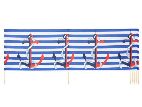 Ladeheid Windschutz Strand Sichtschutz mit Holzstab